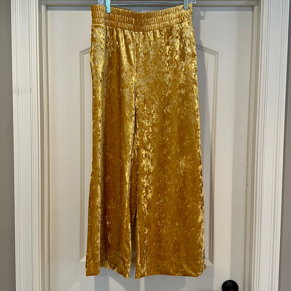 A New Day Womens Gold Wide Leg Party Pants Size Medium